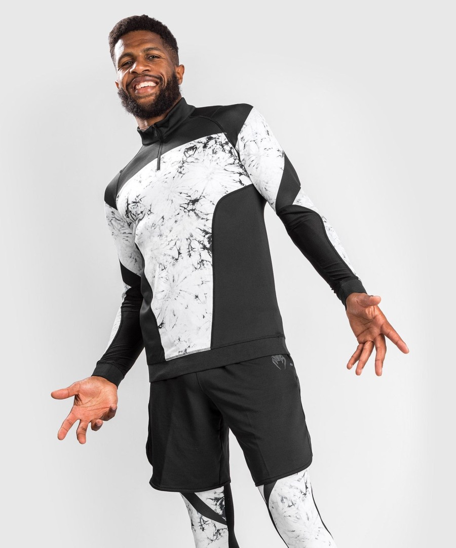 venum g-fit marble dry tech long sleeves zipped collar - marble