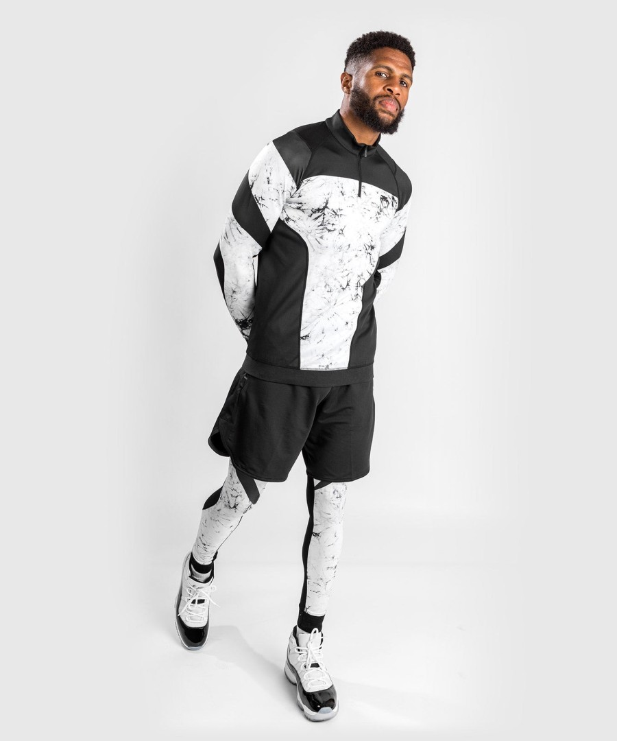 venum g-fit marble dry tech long sleeves zipped collar - marble