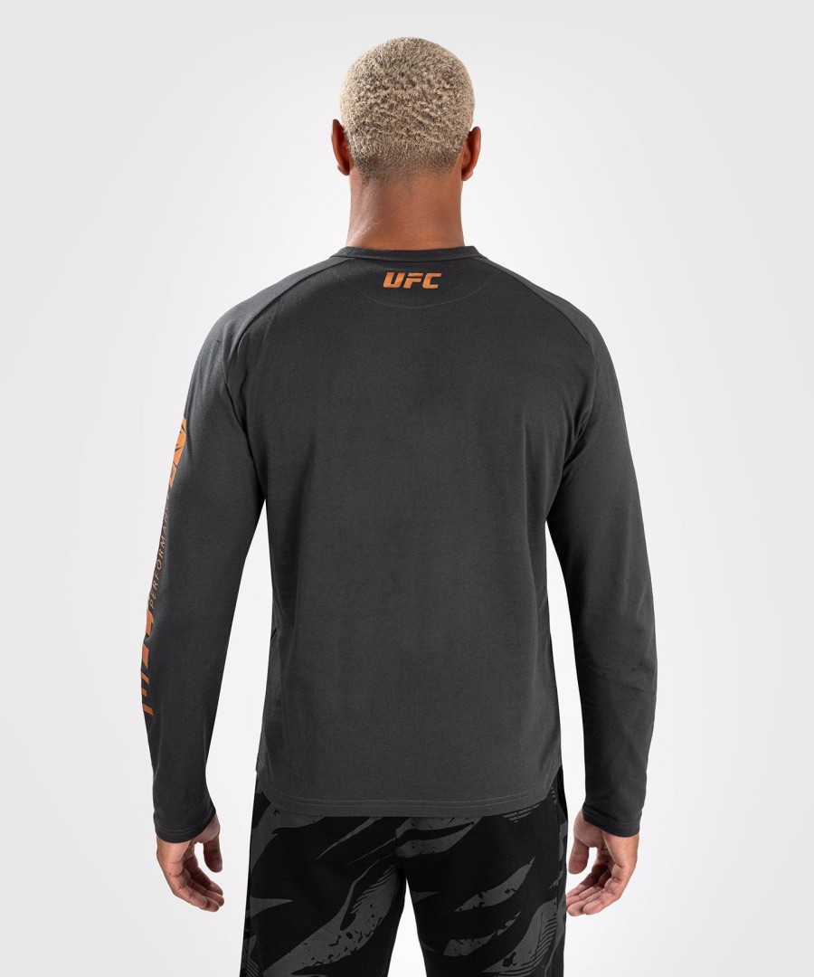 ufc adrenaline by venum fight week men long sleeve t-shirt - charcoal grey