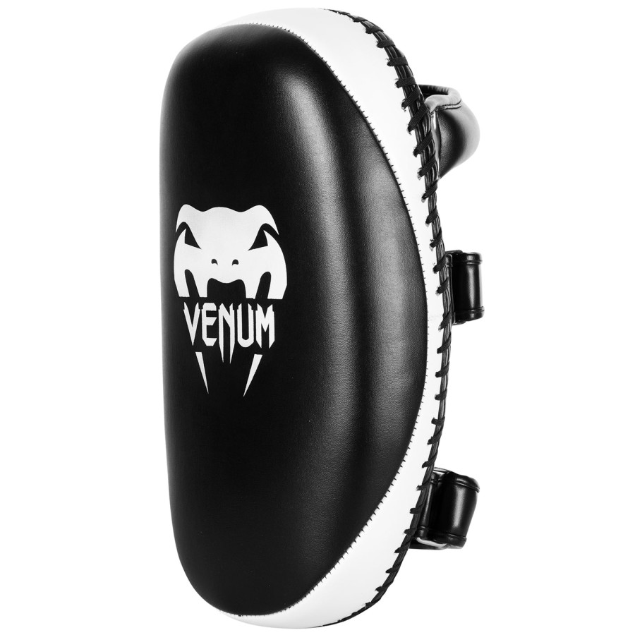 venum light kick pads - skintex leather - blackice pair