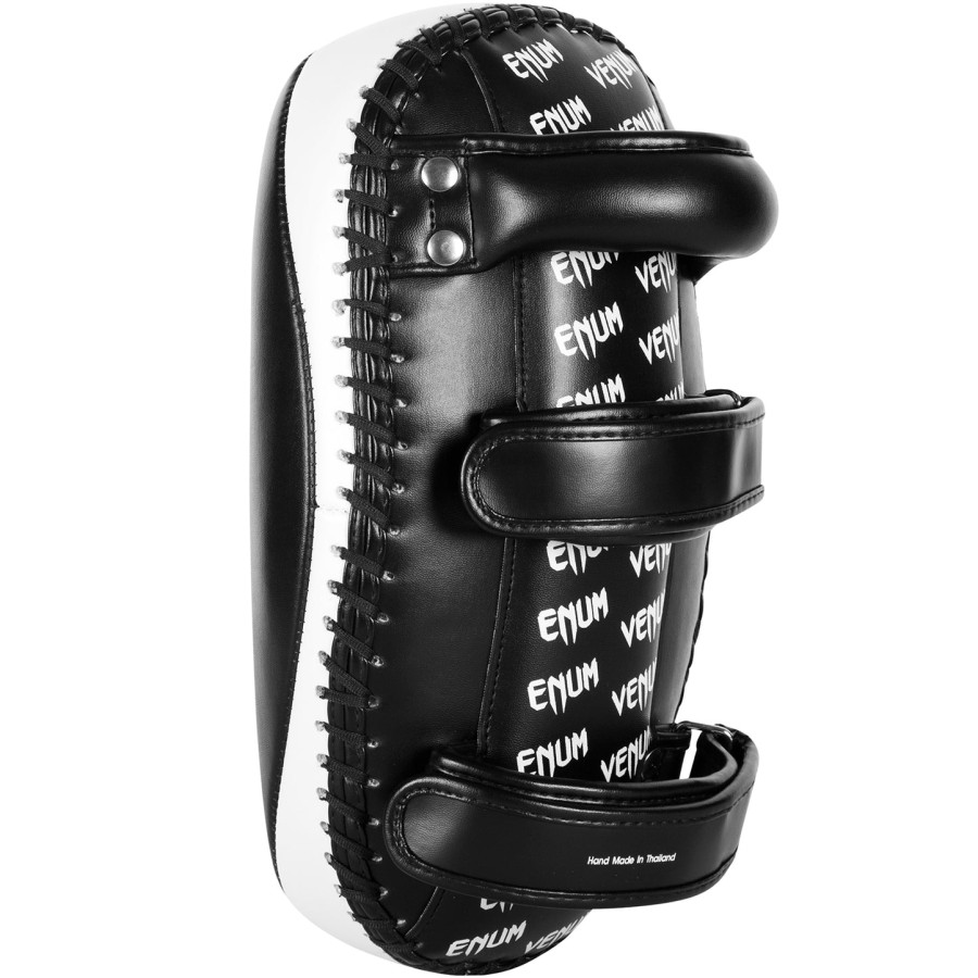 venum light kick pads - skintex leather - blackice pair