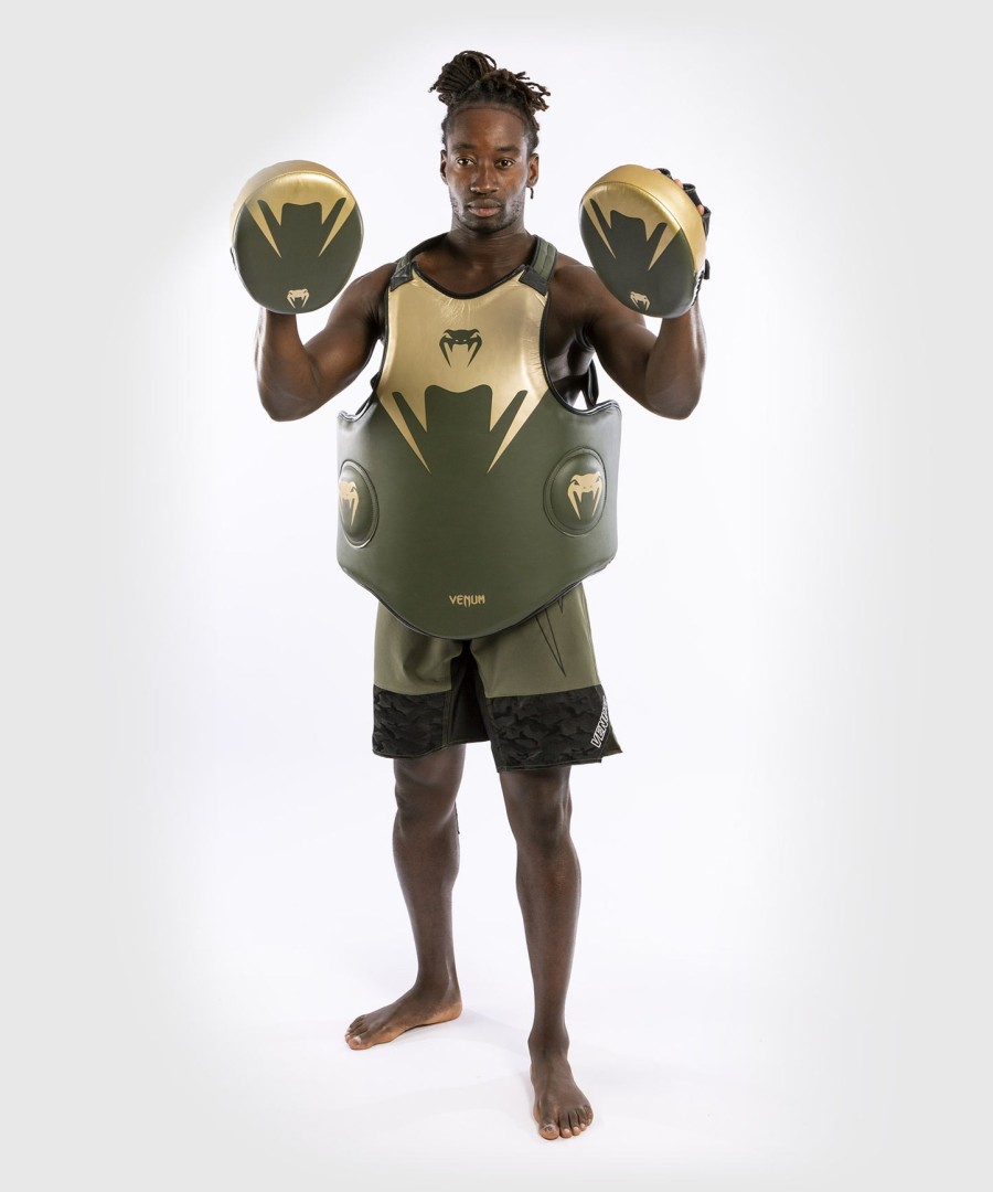 venum pro boxing body protector - khakigold