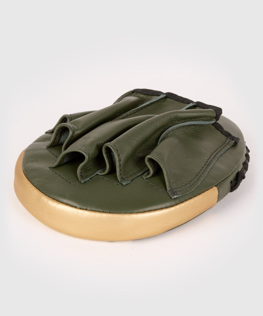 venum pro boxing flat punch mitts pair - khakigold