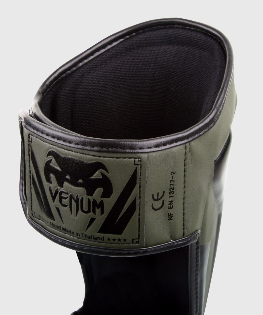 venum elite standup shin guards - khakiblack