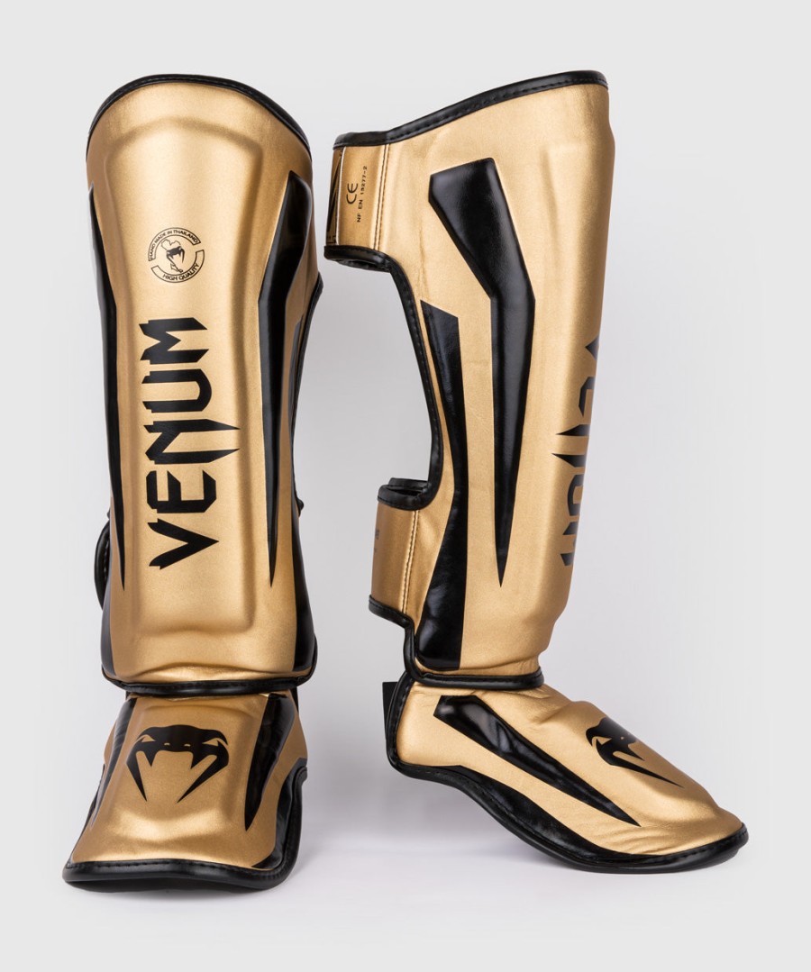 venum elite standup shin guards - goldblack