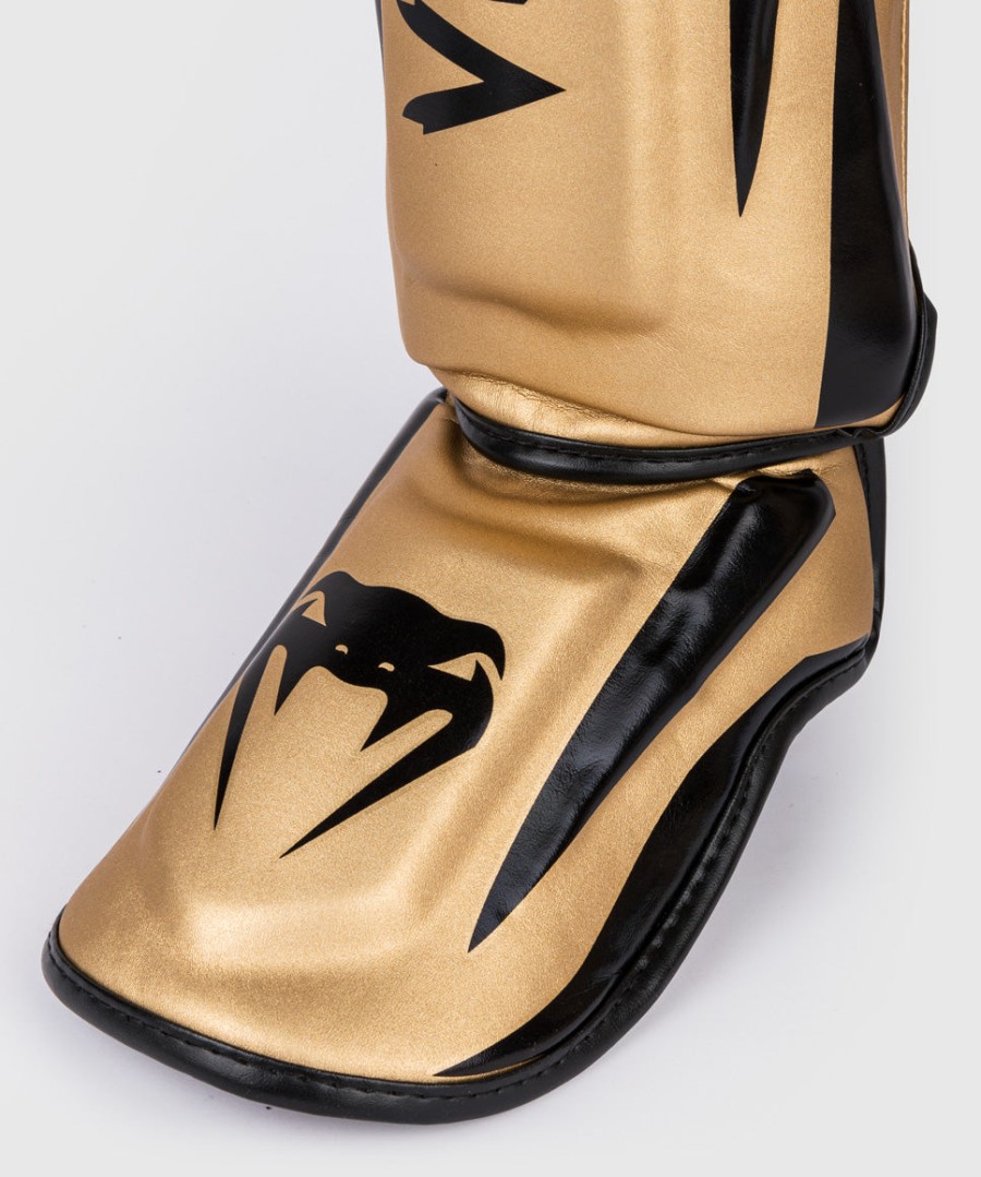 venum elite standup shin guards - goldblack