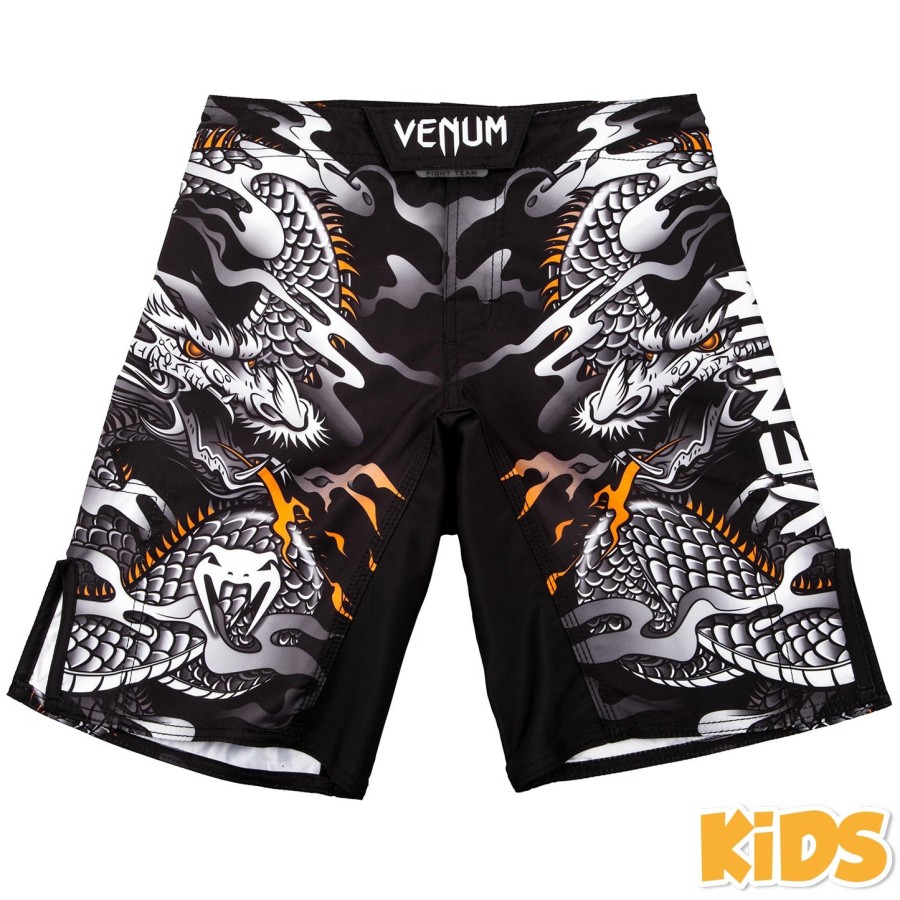 venum dragon flight kids fightshorts - blackwhite