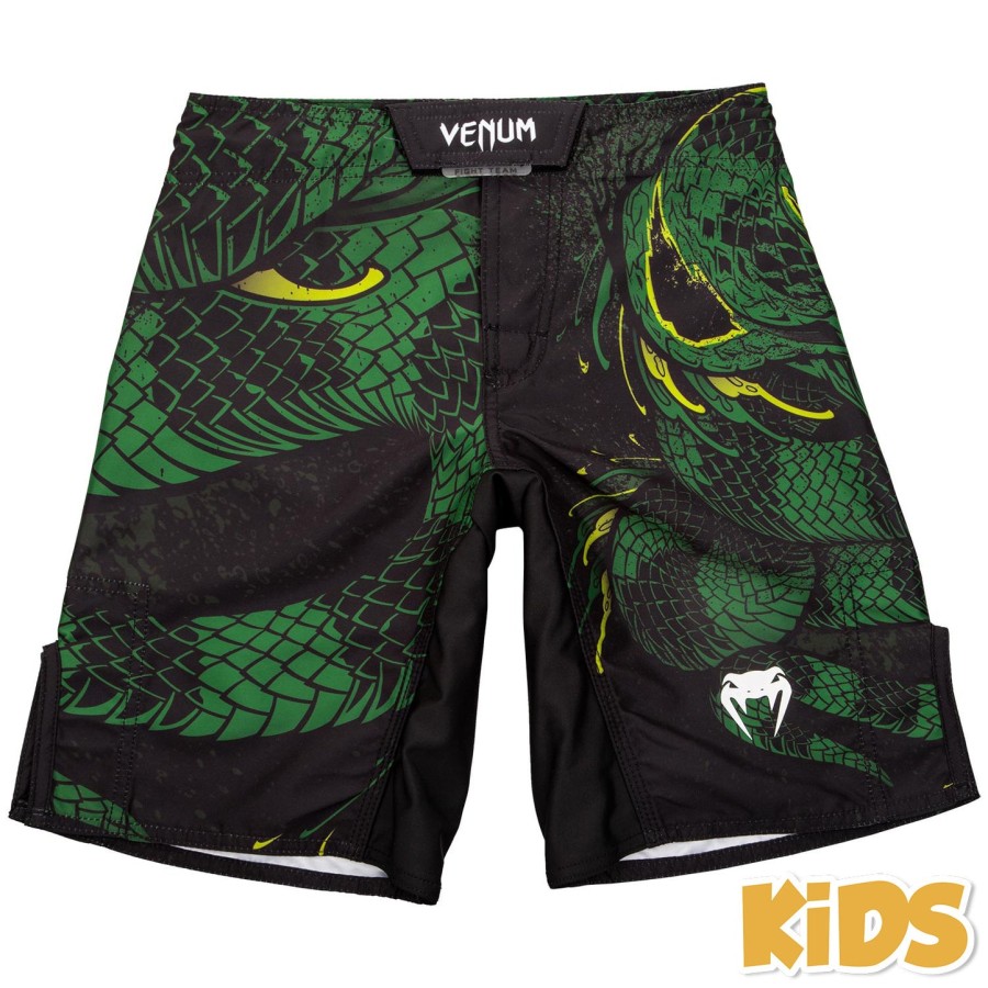 venum green viper kids fightshorts - blackgreen