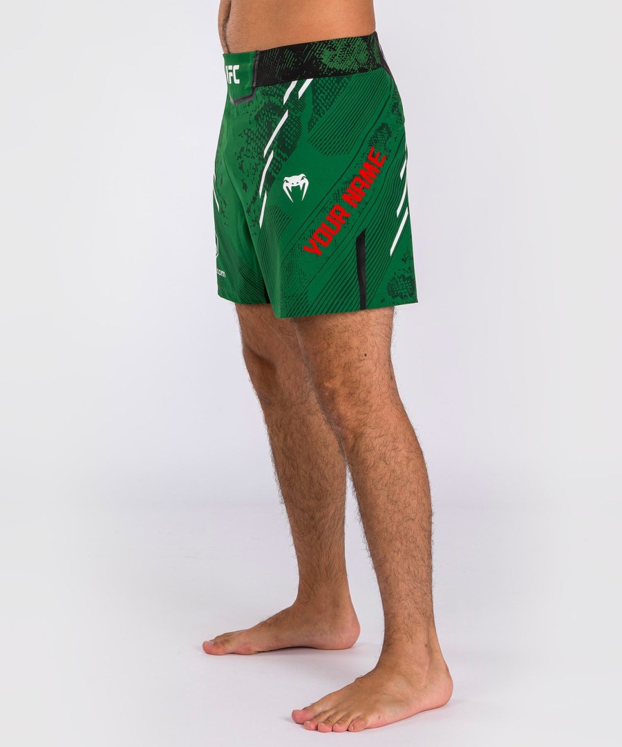 ufc adrenaline by venum personalized authentic fight night men fight short - short fit - green