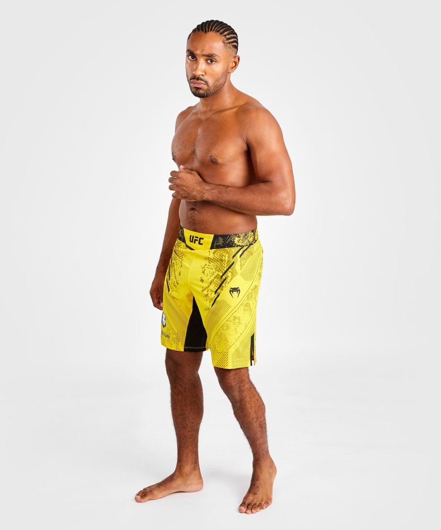 ufc adrenaline by venum personalized authentic fight night men fight short - long fit - yellow