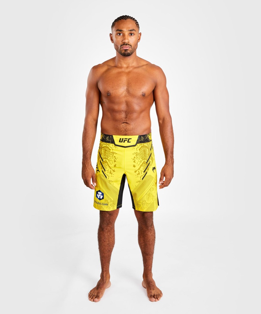 ufc adrenaline by venum personalized authentic fight night men fight short - long fit - yellow