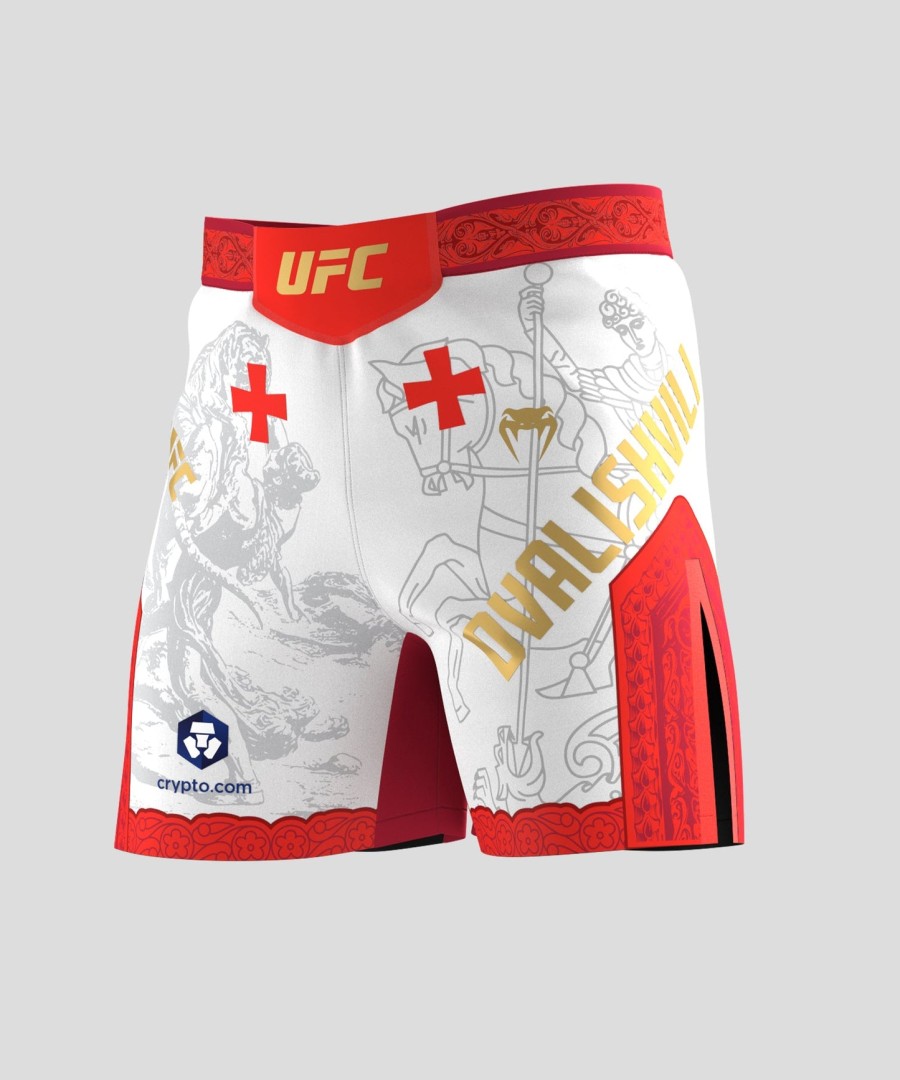 men ufc unrivaled by venum white merab dvalishvili short fit fight short