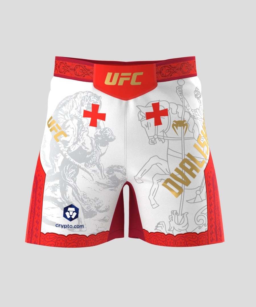 men ufc unrivaled by venum white merab dvalishvili short fit fight short