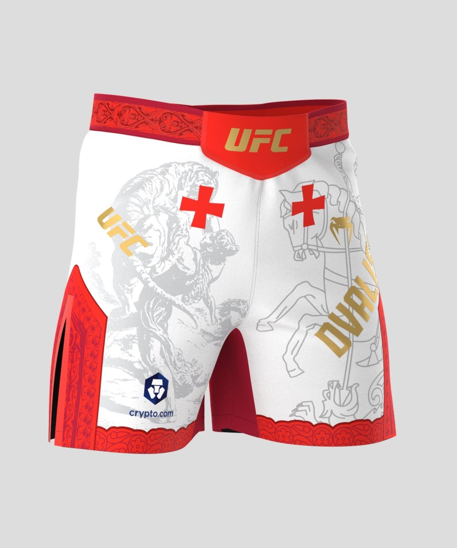 men ufc unrivaled by venum white merab dvalishvili short fit fight short