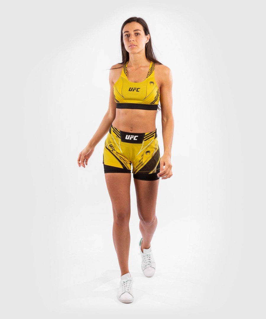ufc venum authentic fight night women shorts - short fit - yellow