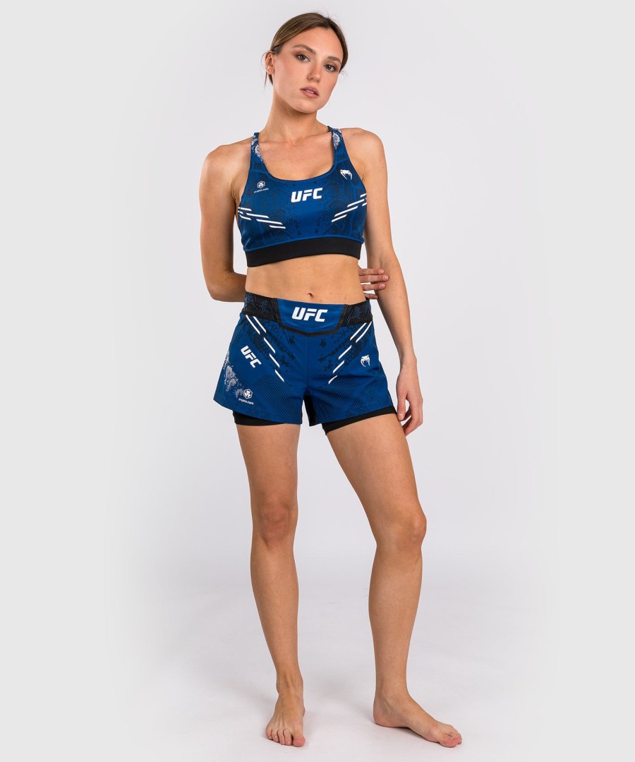 ufc adrenaline by venum personalized authentic fight night women fight short – blue