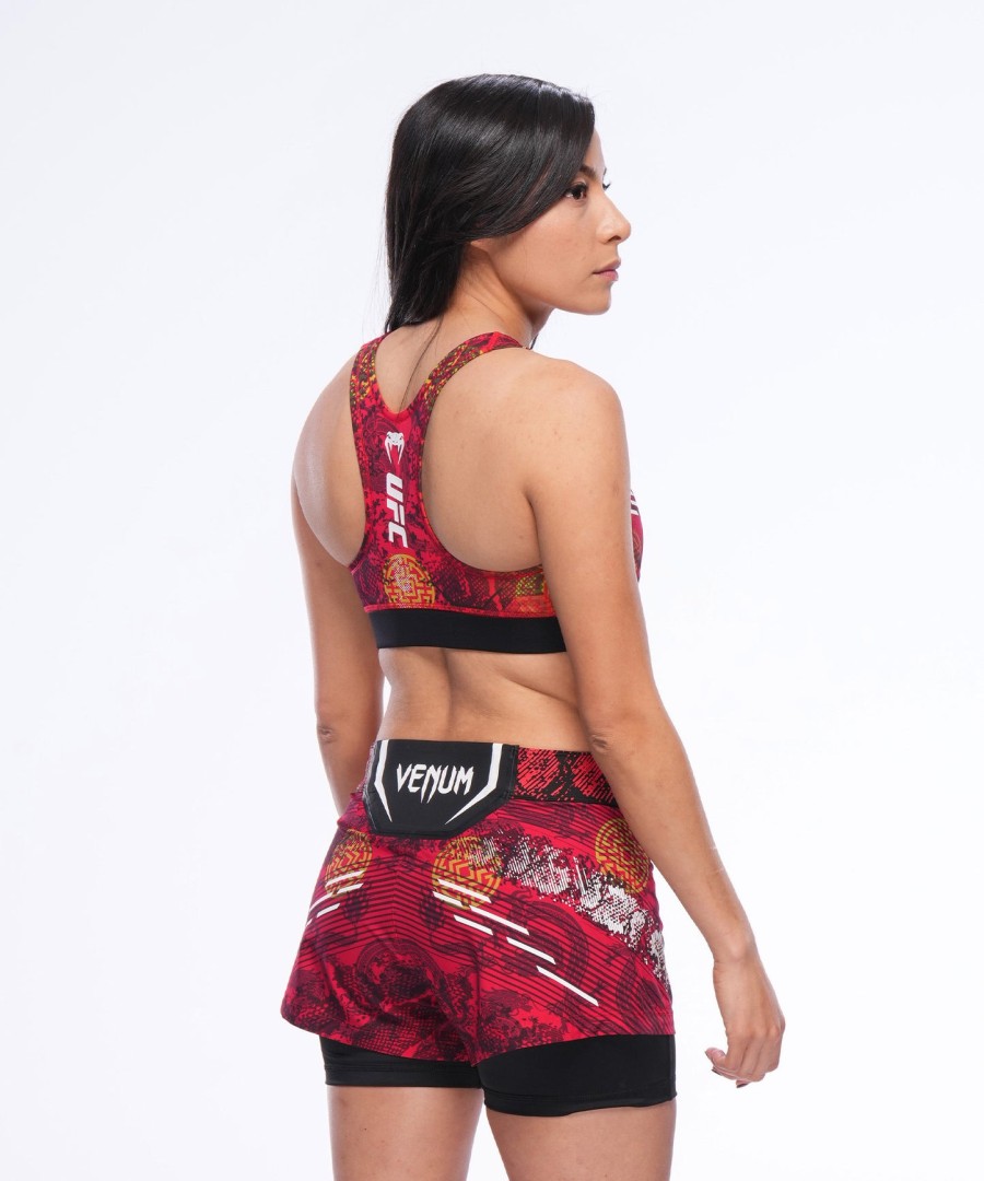women ufc unrivaled by venum red zhang weili fight short