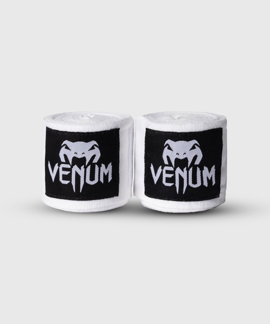 venum kontact boxing hand wraps - white - 4m 157 in