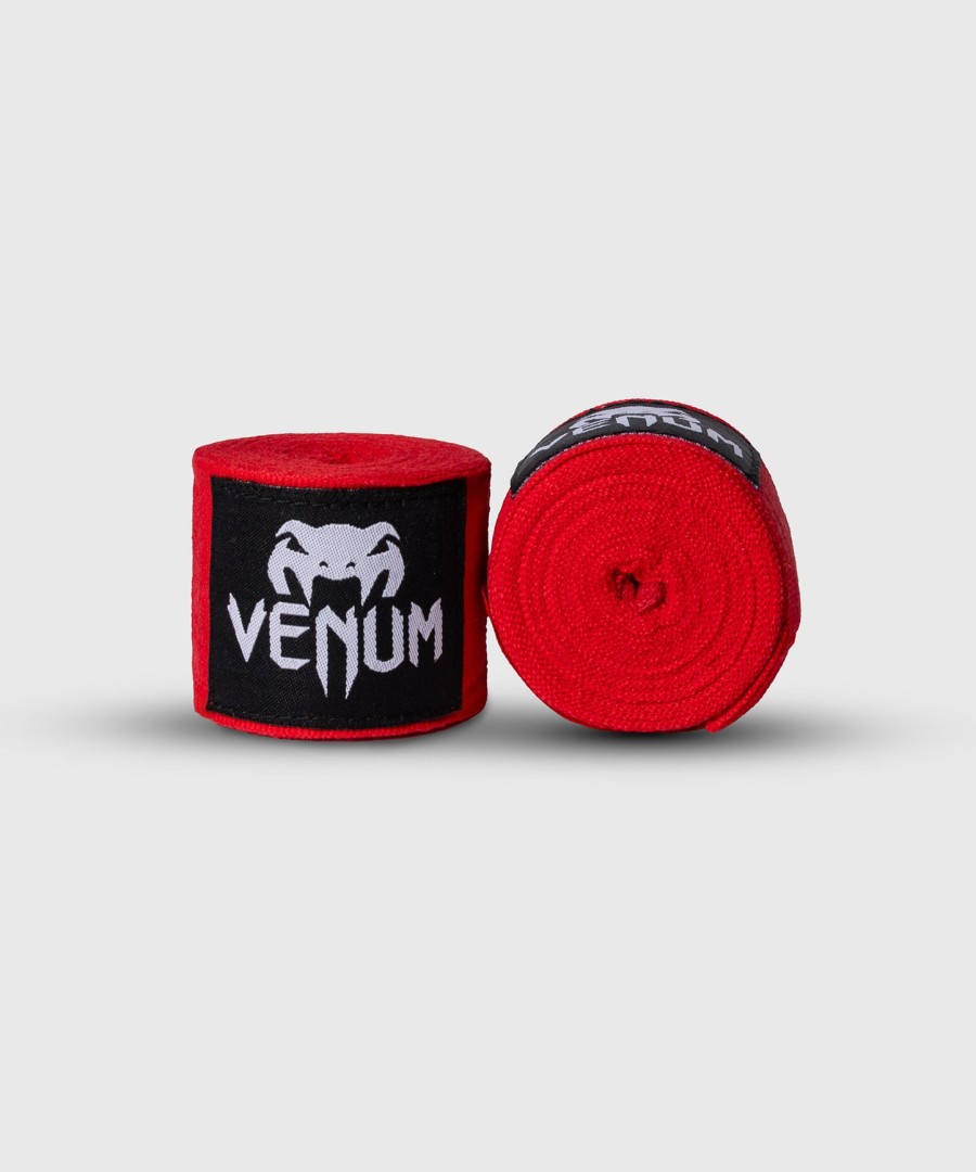 venum kontact boxing hand wraps - red - 2.5m 98 in