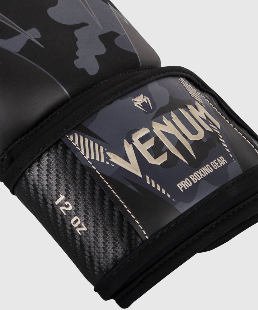 venum impact boxing gloves - dark camosand