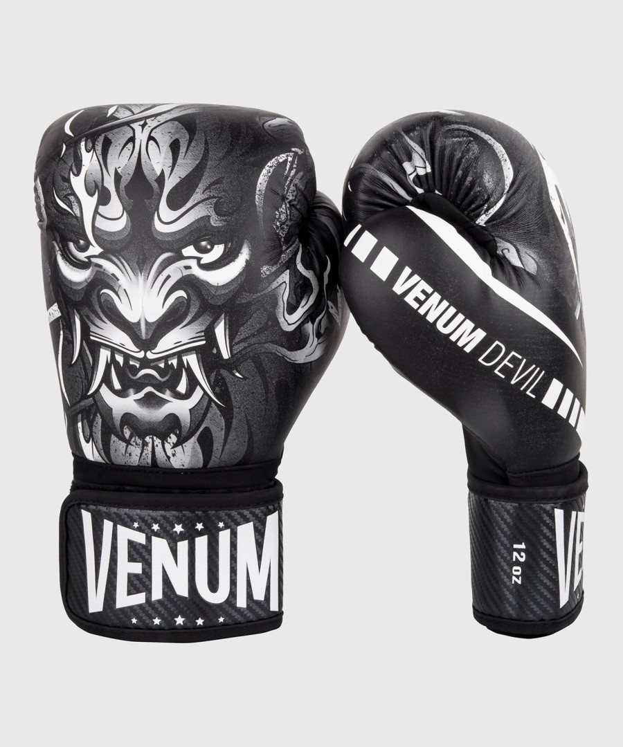 venum devil boxing gloves - whiteblack