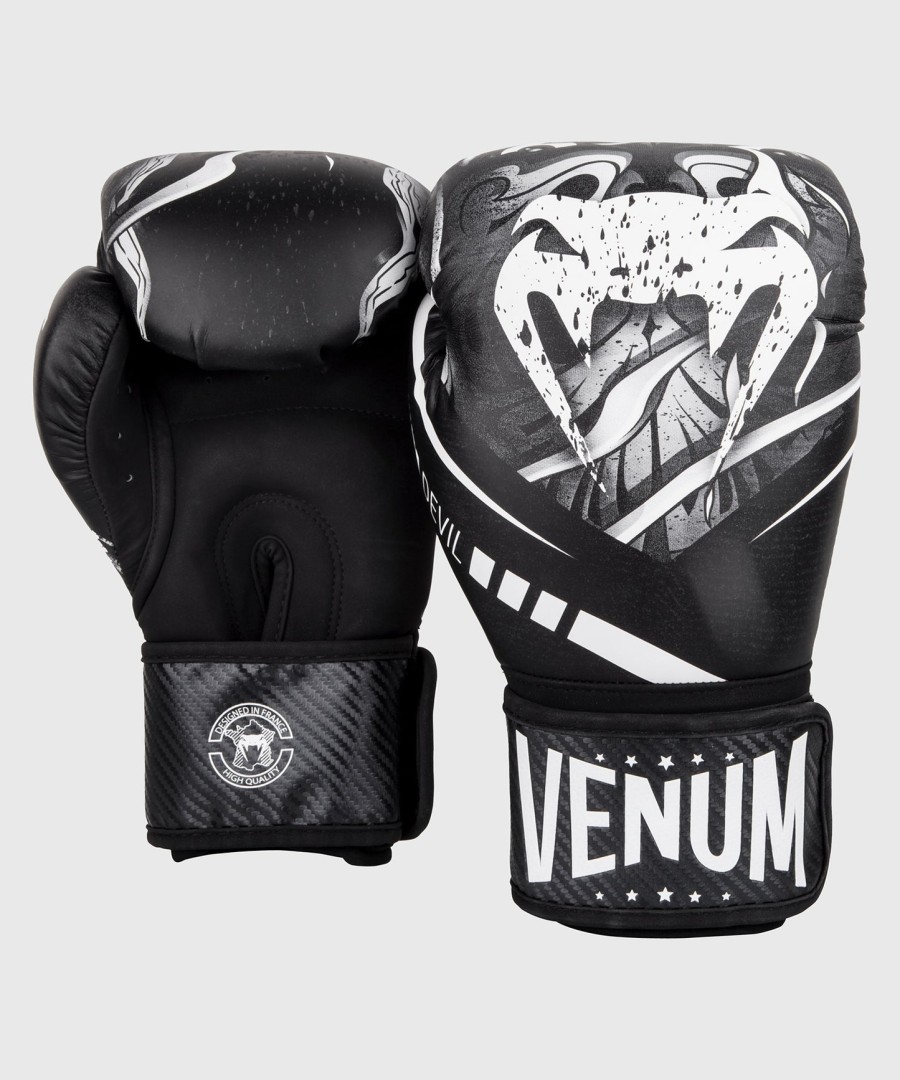 venum devil boxing gloves - whiteblack