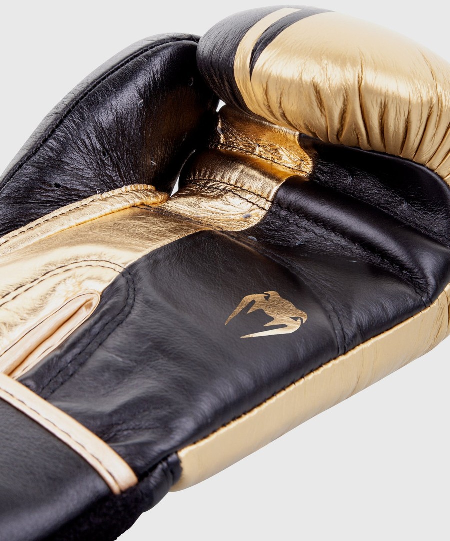 venum shield pro boxing gloves velcro - blackgold