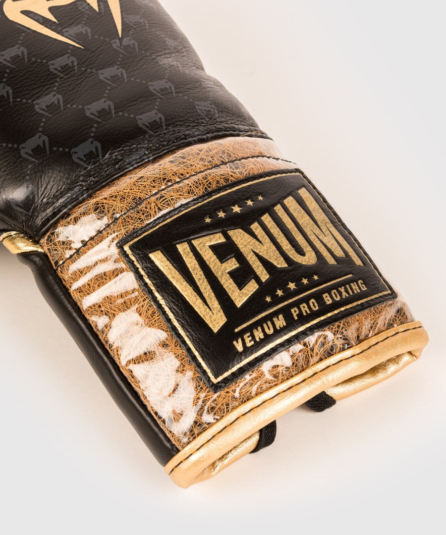 venum coco monogram pro lace up boxing gloves - intense black