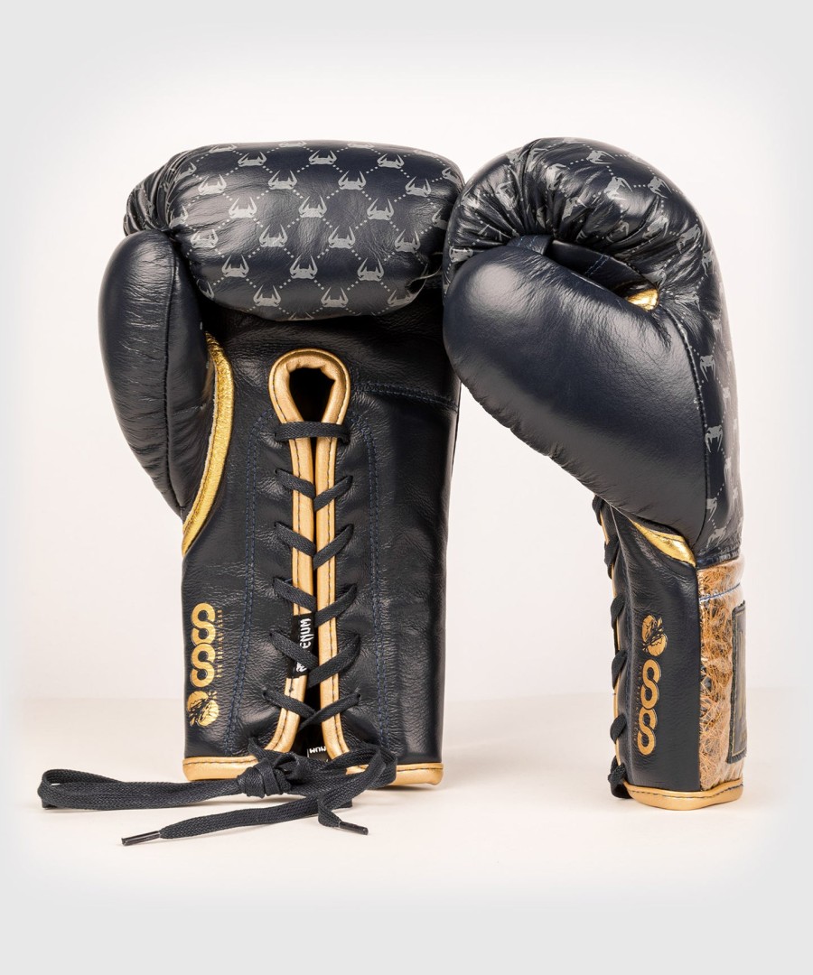 venum coco monogram pro lace up boxing gloves - state blue