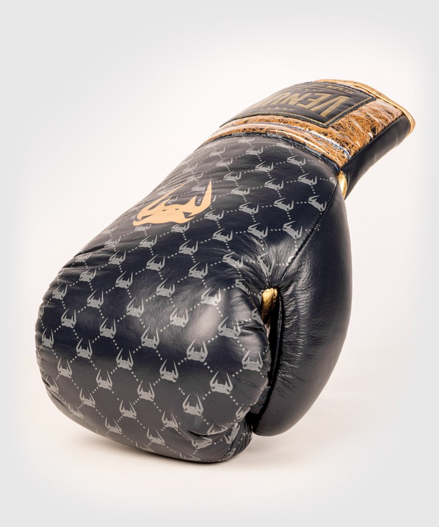 venum coco monogram pro lace up boxing gloves - state blue