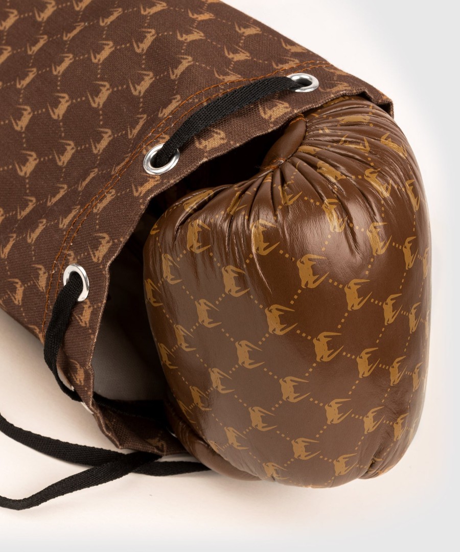 venum coco monogram pro lace up boxing gloves - grizzly brown