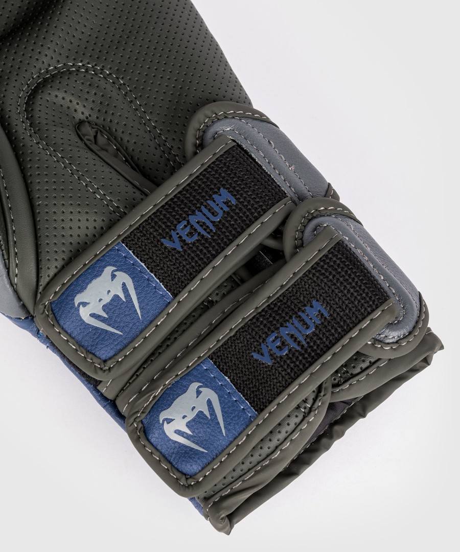 venum reverso boxing gloves - storm grey royal blue