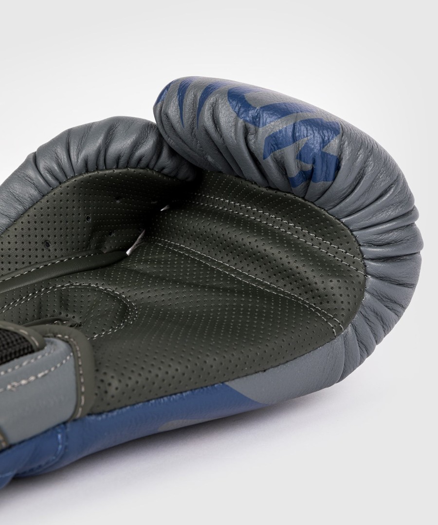 venum reverso boxing gloves - storm grey royal blue