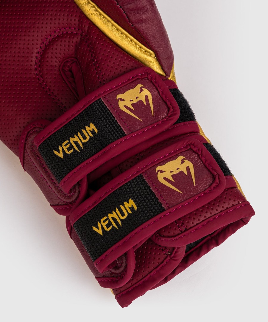 venum reverso boxing gloves - cherry red gold