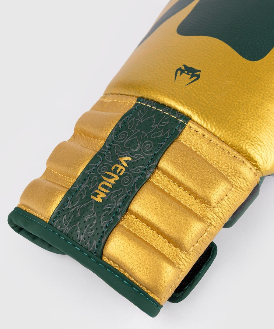 venum reverso boxing gloves - emerald green gold