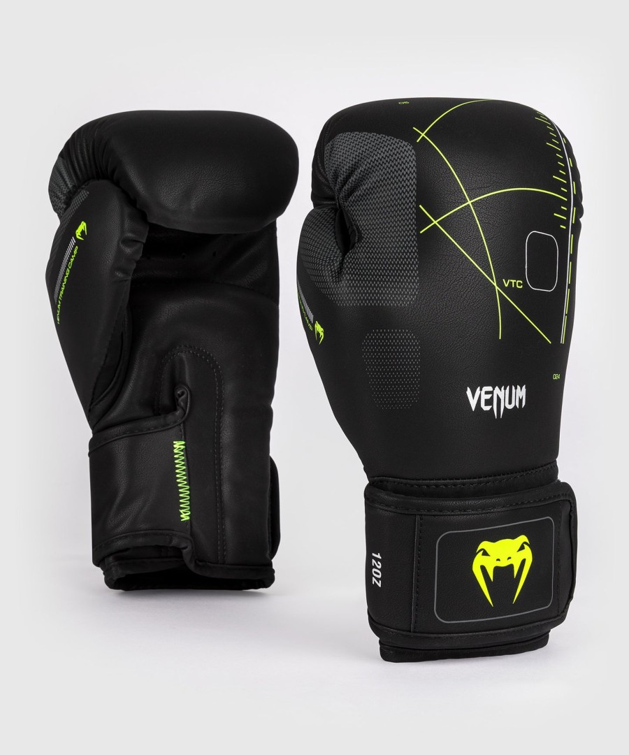 venum training camp 4.0 boxing gloves - blackneon green