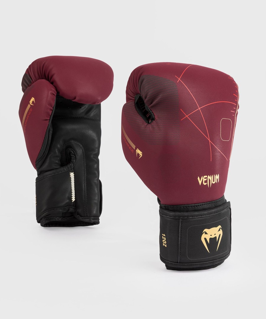 venum tactical xt boxing gloves - blackburgundygold