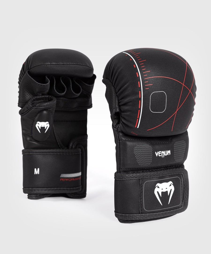 venum tactical xt sparring gloves - blackfire red
