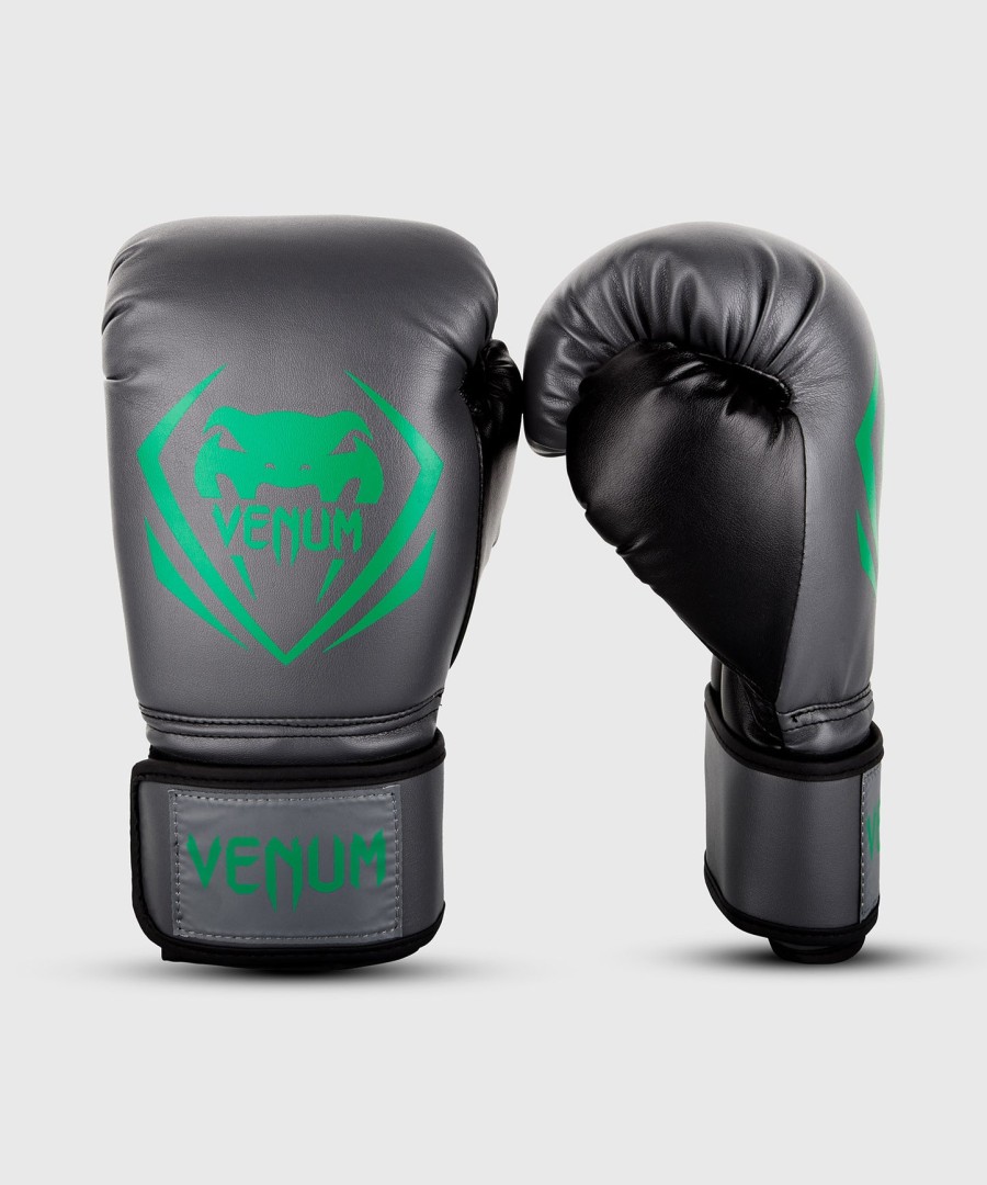 venum contender boxing gloves - greygreen-black