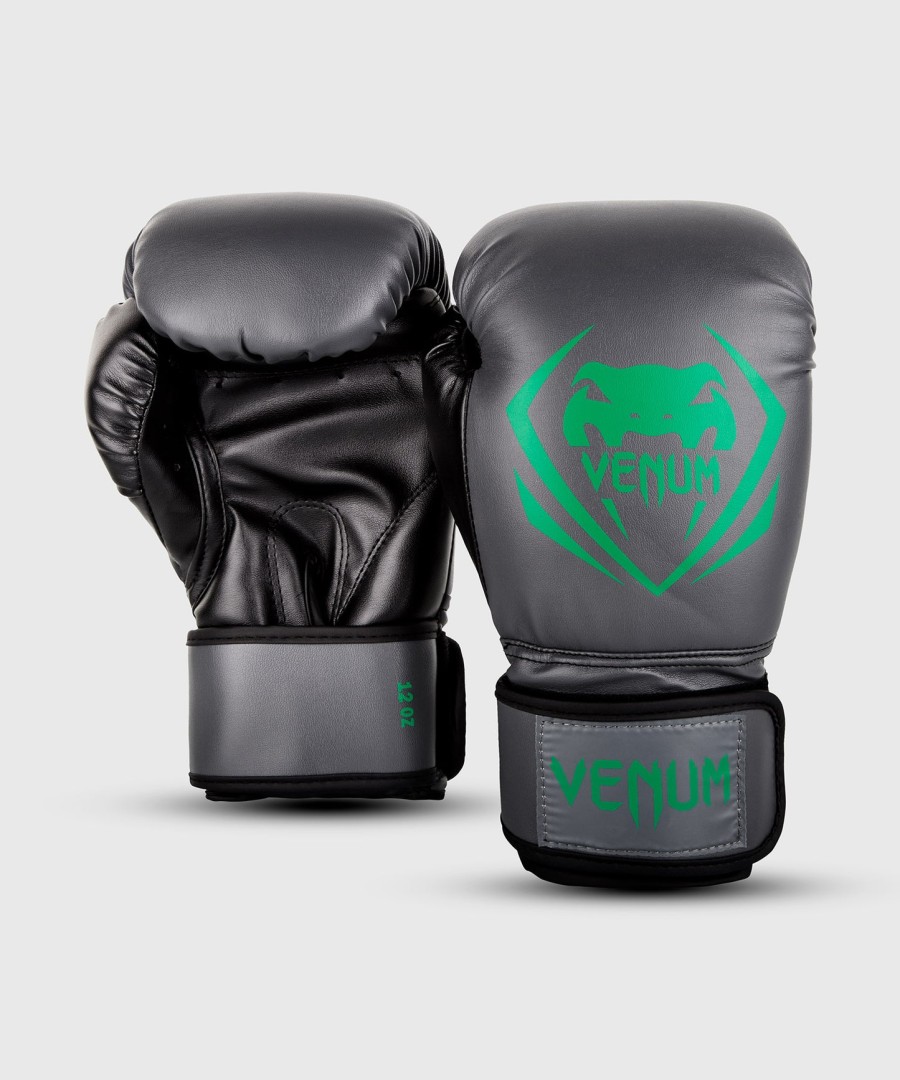 venum contender boxing gloves - greygreen-black