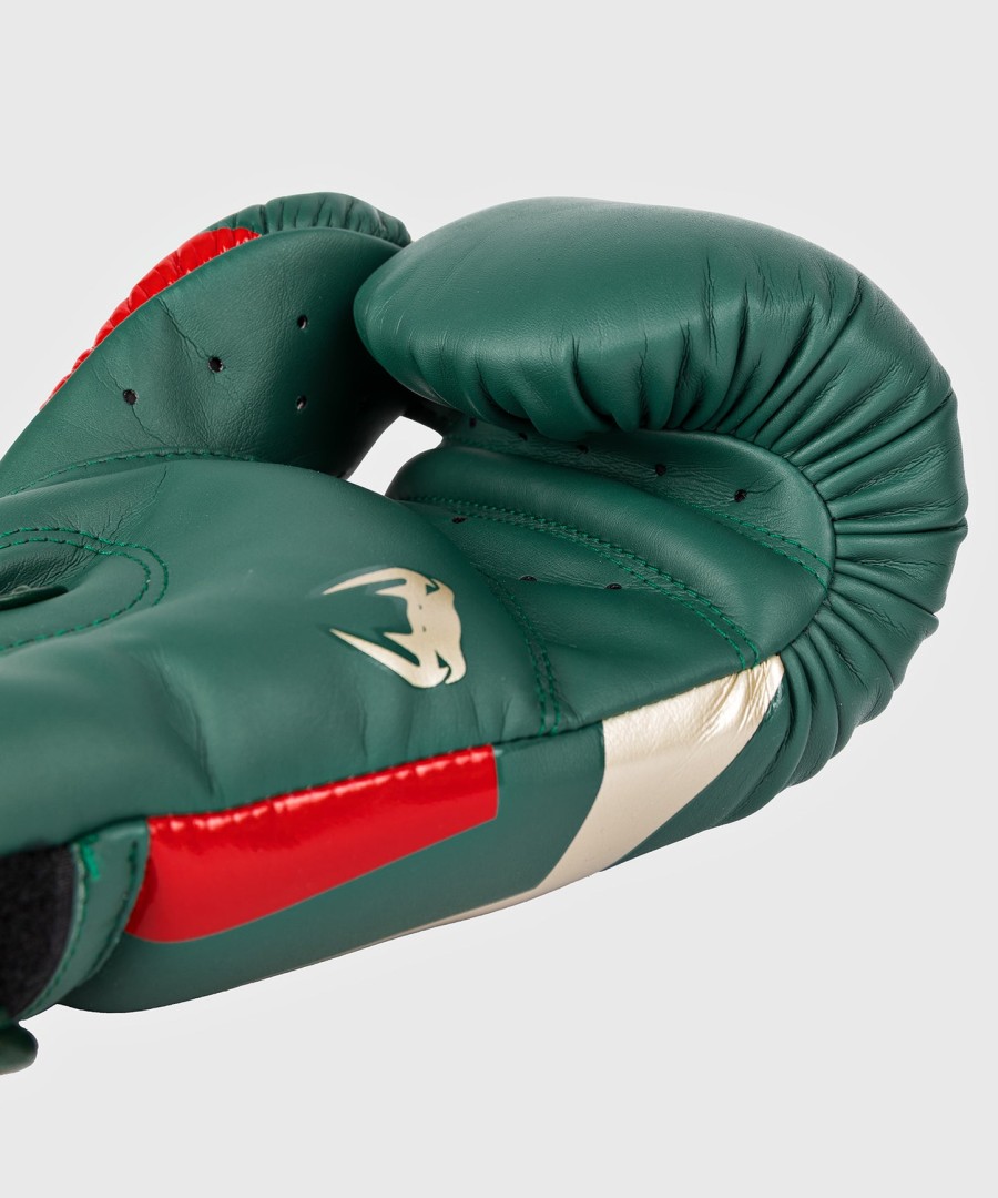 venum elite boxing gloves - green - special edition