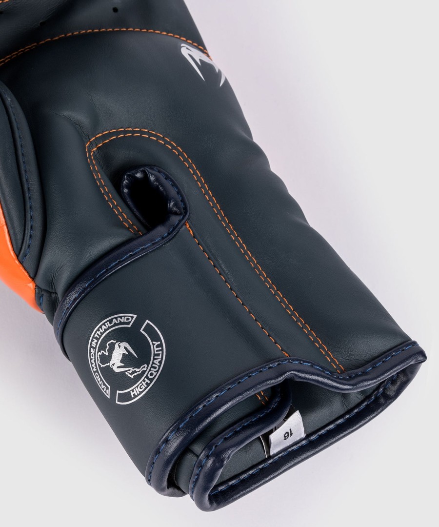 venum elite boxing gloves - navysilverorange