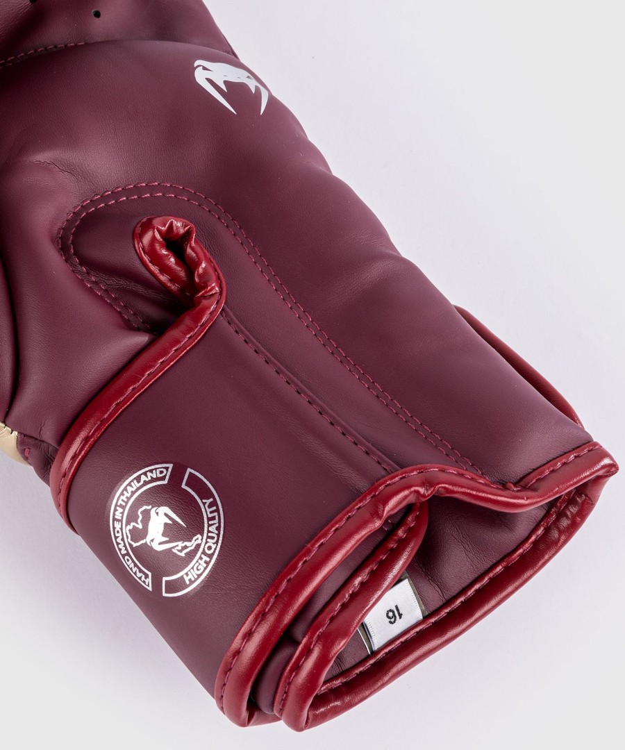 venum elite boxing gloves - burgundygold