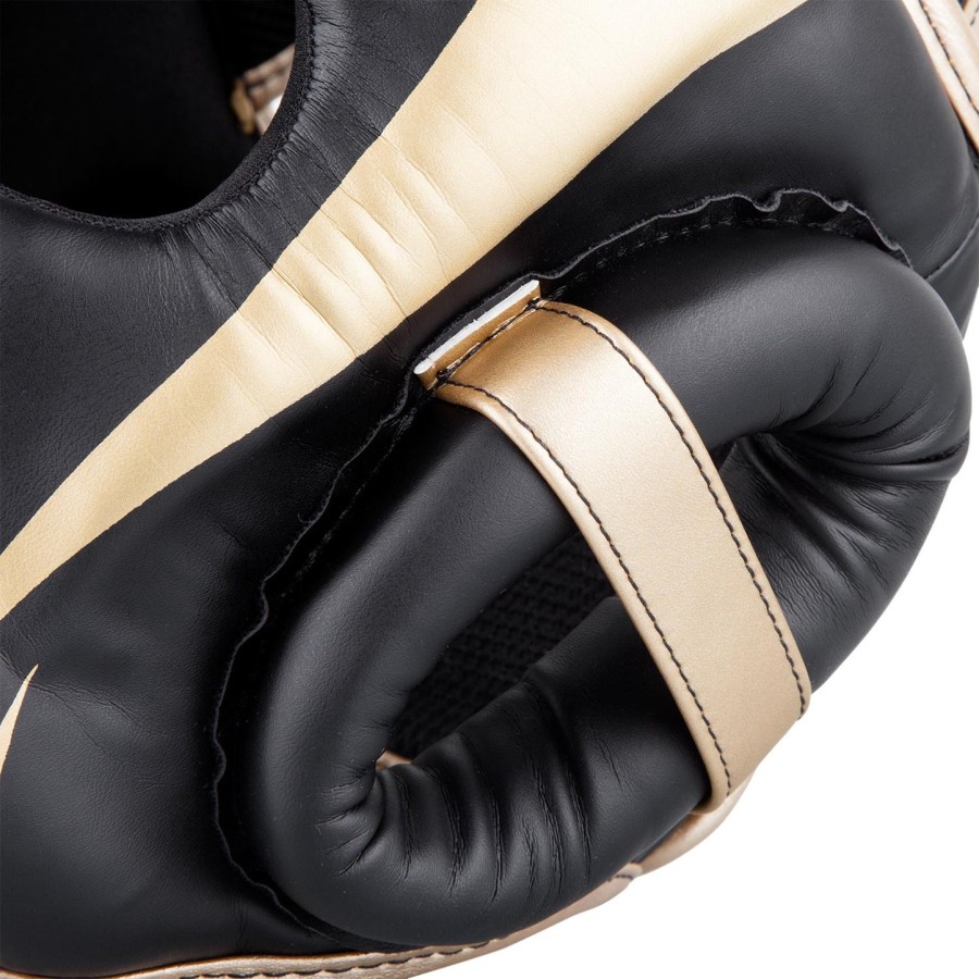 venum elite headgear - blackgold