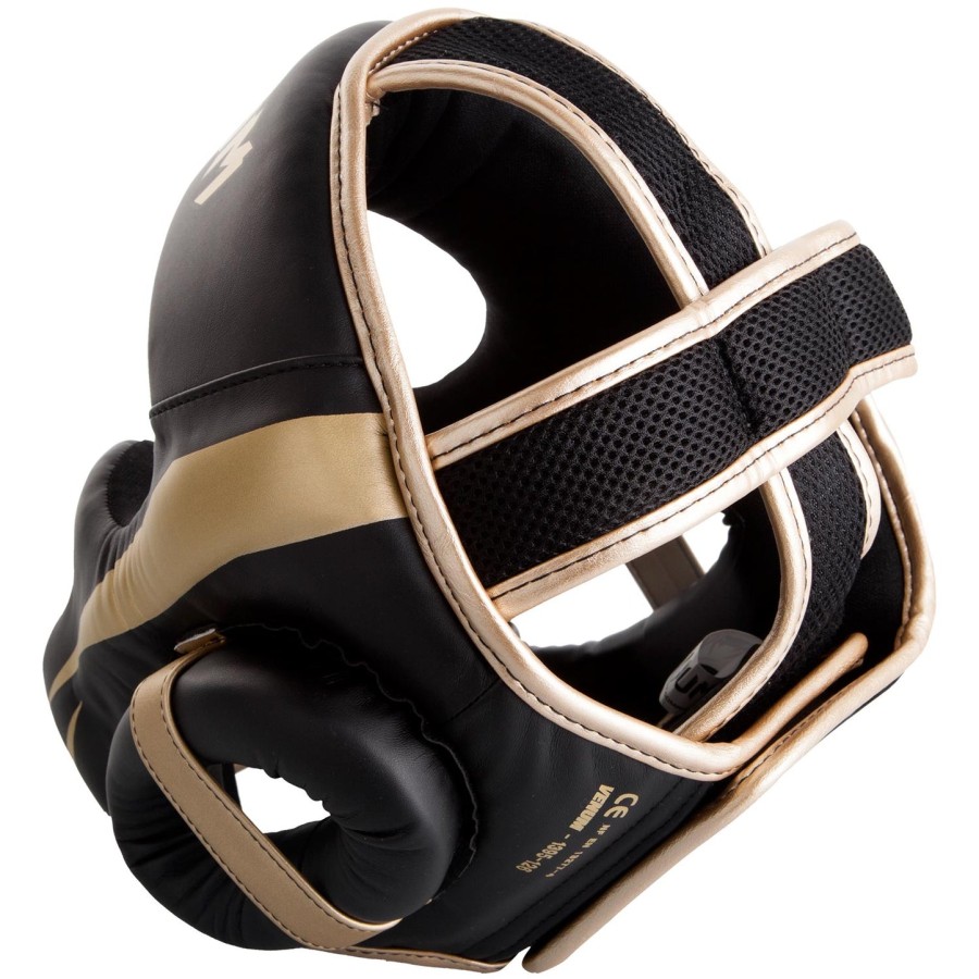 venum elite headgear - blackgold
