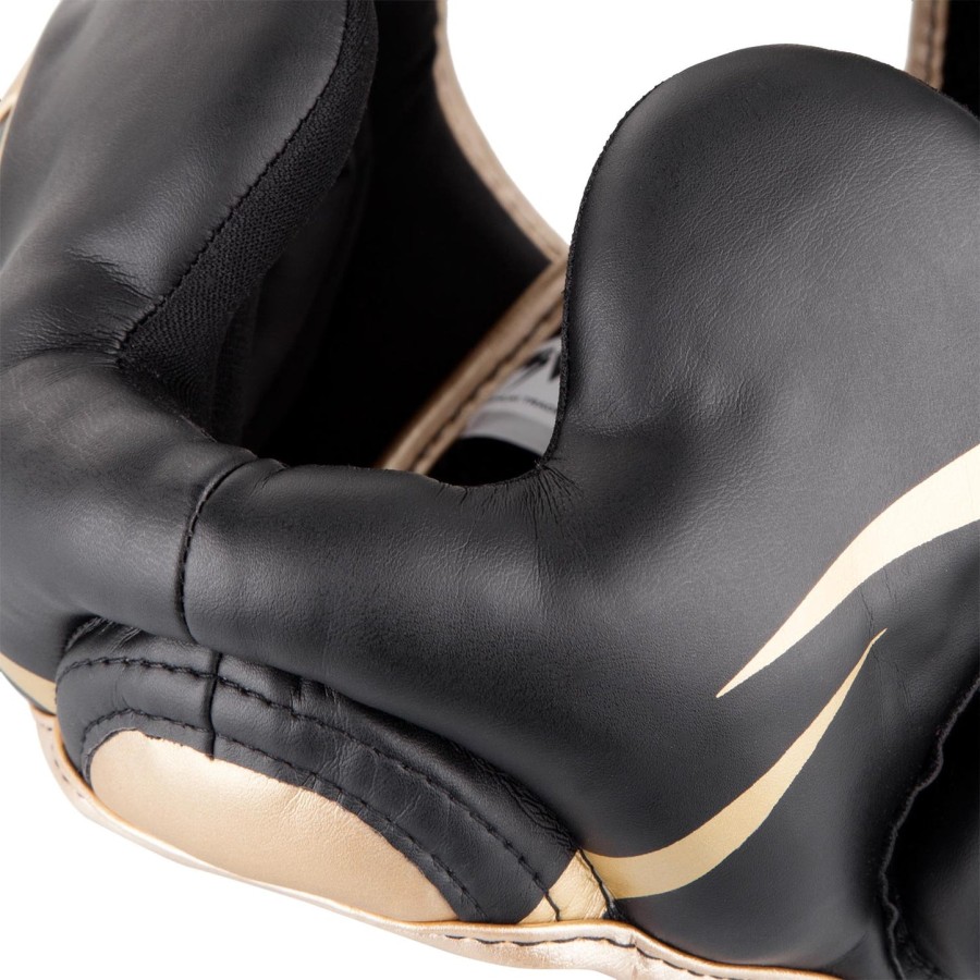venum elite headgear - blackgold