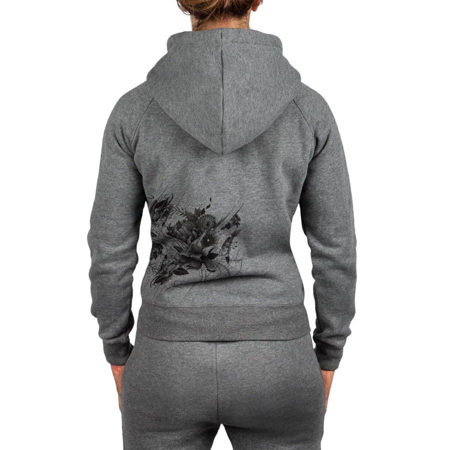 venum floral hoodie - heather grey - for women