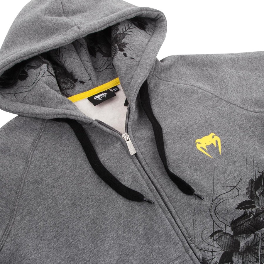 venum floral hoodie - heather grey - for women