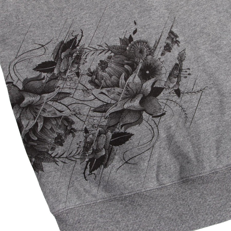 venum floral hoodie - heather grey - for women
