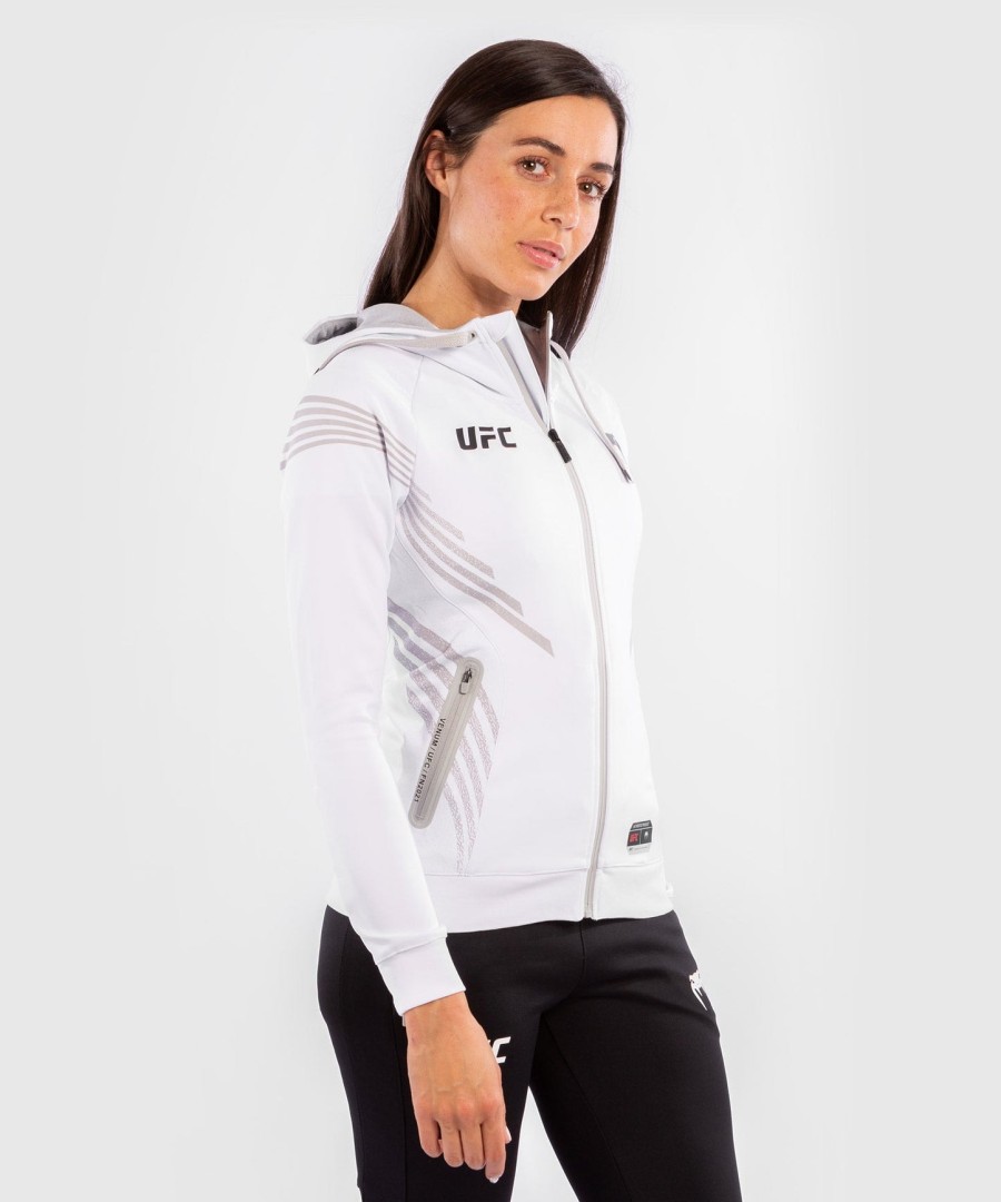 ufc venum authentic fight night women walkout hoodie - white